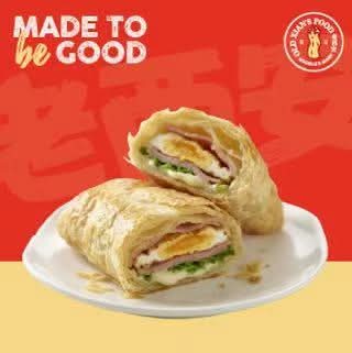 Ham Egg &Scallion Pancke / 火腿蛋葱油饼